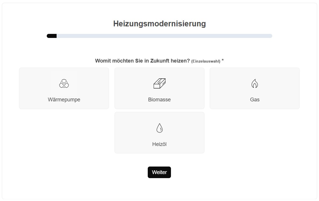 Heizungsrechner – Vorschau